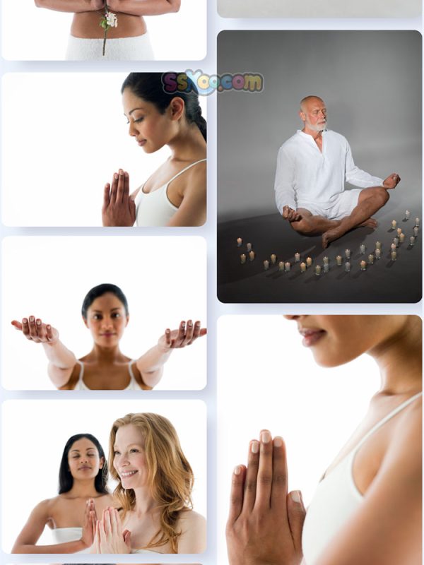 养生理疗瑜伽人物照片特写高清JPG摄影4K壁纸背景图片插图设计素材插图7