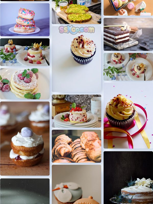 甜食西式糕点甜饼面包冰激凌雪糕水果糕点果汁奶油高清照片插图7