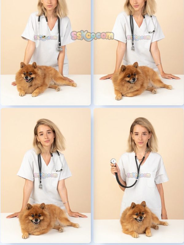 狗狗打疫苗体检宠物医院场景特写JPG摄影组图壁纸背景插图设计素材插图7