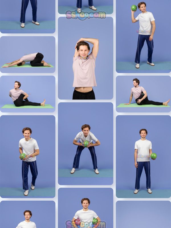 男士瑜伽健身运动男人人物组图JPG摄影照片壁纸背景插图设计素材插图8