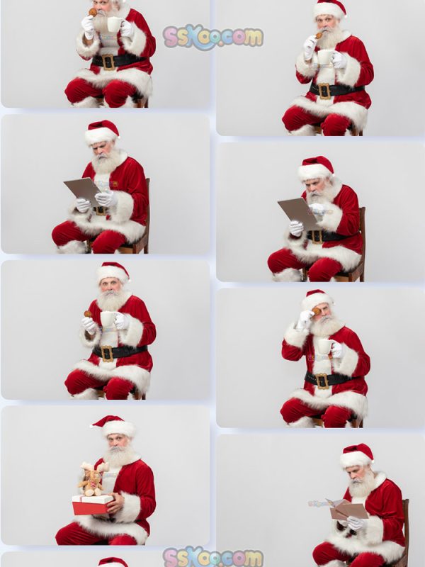 可爱圣诞老人圣诞节场景组图JPG摄影照片壁纸背景插图设计素材插图8