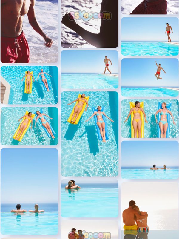 沙滩冲浪海滩情侣特写高清JPG摄影照片壁纸背景图片插图设计素材插图8