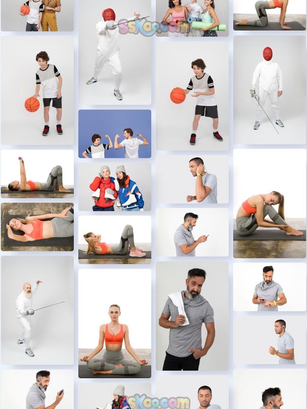 健身瑜伽击剑跑步运动人物特写JPG摄影壁纸背景图片插图设计素材插图8