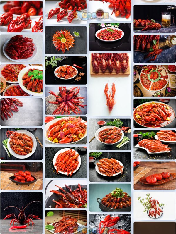 红色油焖爆炒小龙虾大虾宵夜美食大餐高清照片大图插图8