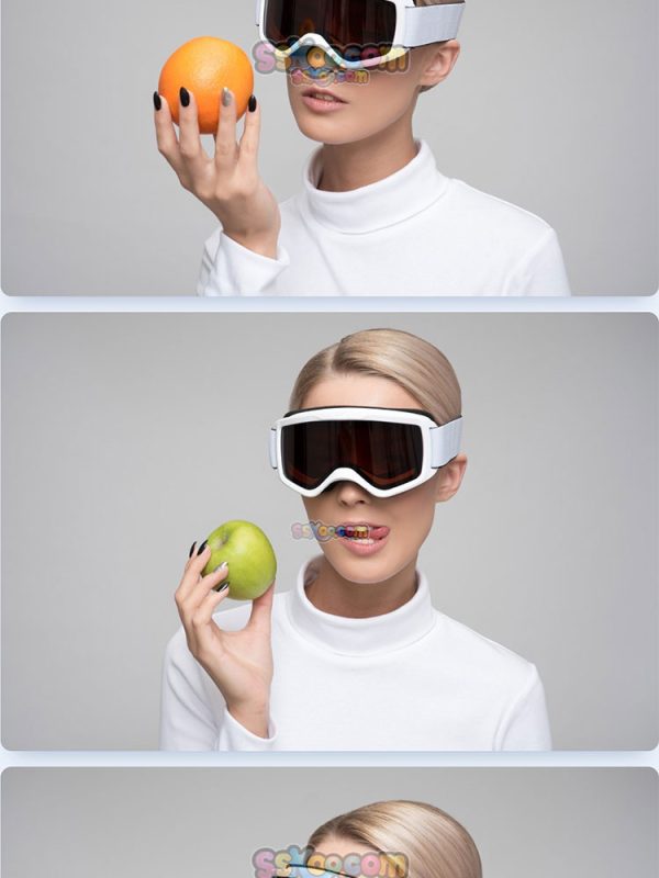 酷炫墨镜眼镜太空镜女模特JPG摄影照片壁纸背景图片插图设计素材插图8