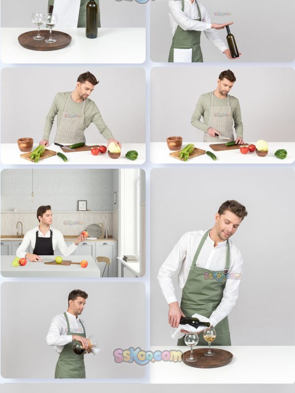 帅哥男性下厨厨房美食特写组图JPG摄影照片壁纸背景插图设计素材插图9