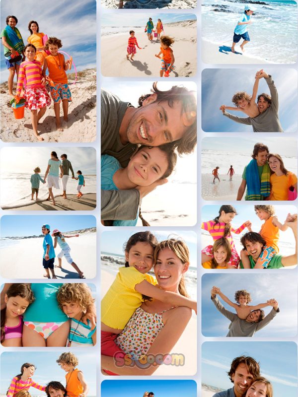 沙滩海岛度假海滩家庭特写高清JPG摄影照片壁纸背景插图设计素材插图9