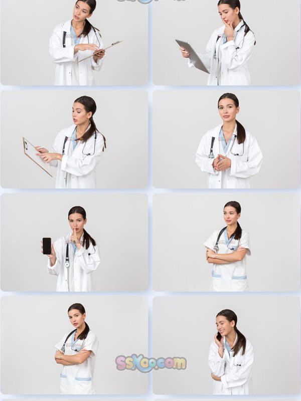 美女医生医护人员白衣天使JPG摄影照片壁纸背景图片插图设计素材插图9
