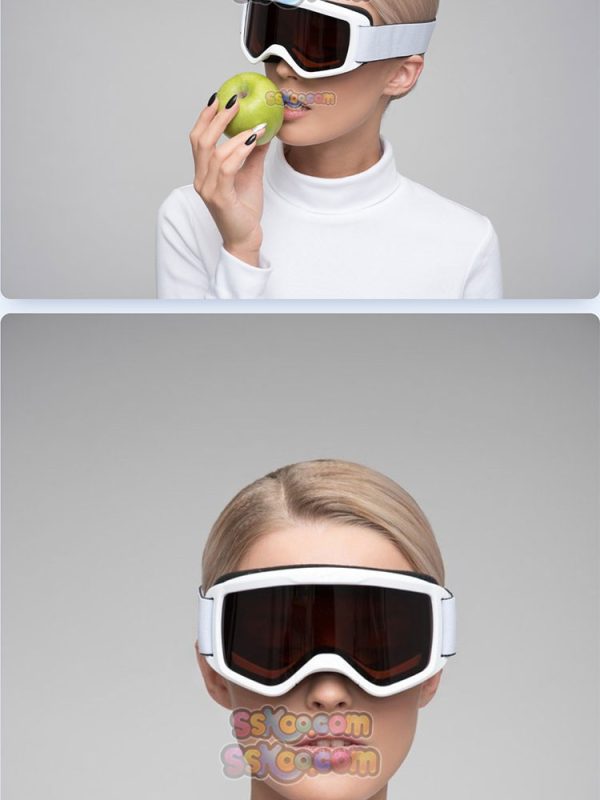 酷炫墨镜眼镜太空镜女模特JPG摄影照片壁纸背景图片插图设计素材插图9