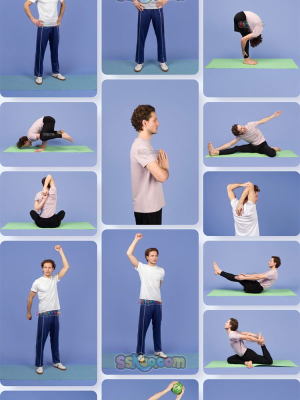 男士瑜伽健身运动男人人物组图JPG摄影照片壁纸背景插图设计素材插图9
