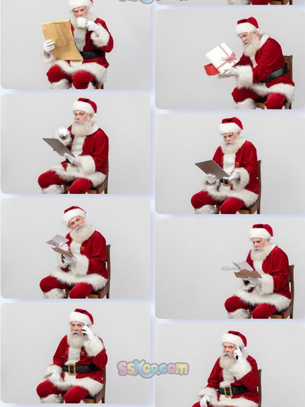 可爱圣诞老人圣诞节场景组图JPG摄影照片壁纸背景插图设计素材插图9