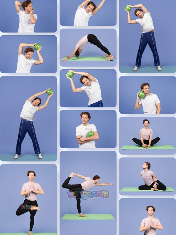 男士瑜伽健身运动男人人物组图JPG摄影照片壁纸背景插图设计素材插图10