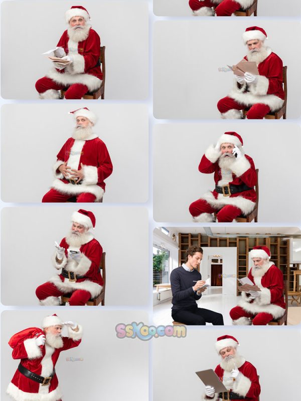 可爱圣诞老人圣诞节场景组图JPG摄影照片壁纸背景插图设计素材插图10