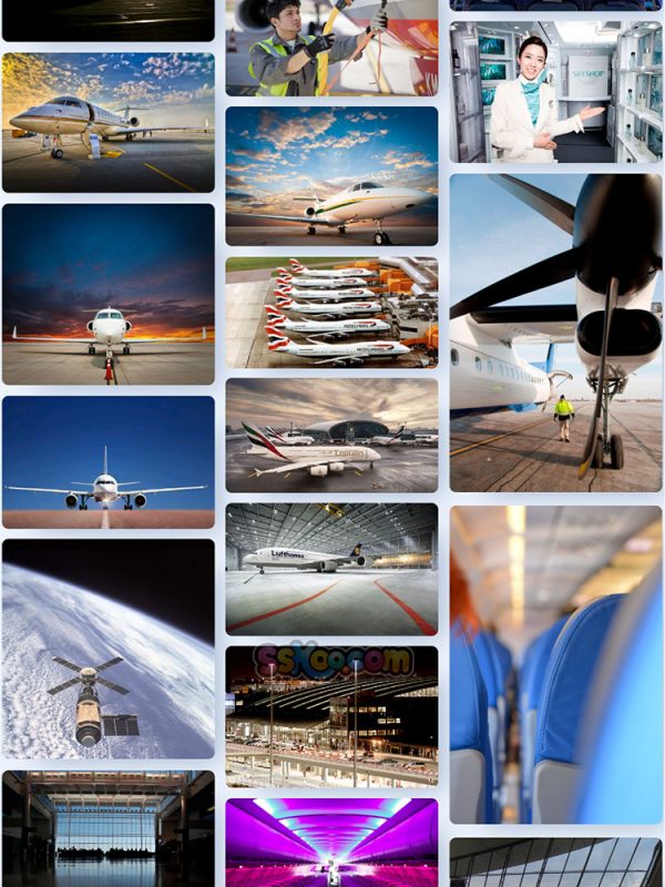 飞机航站楼机舱俯视图候机楼舷窗空姐驾驶舱乘客机场高清JPG素材插图11