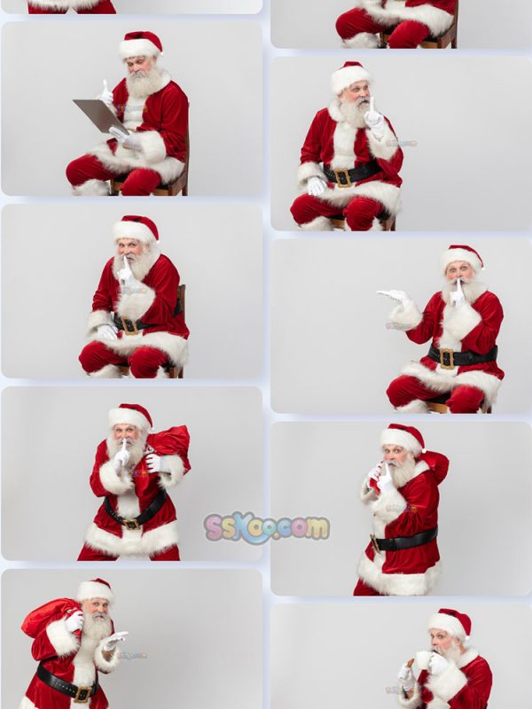 可爱圣诞老人圣诞节场景组图JPG摄影照片壁纸背景插图设计素材插图11
