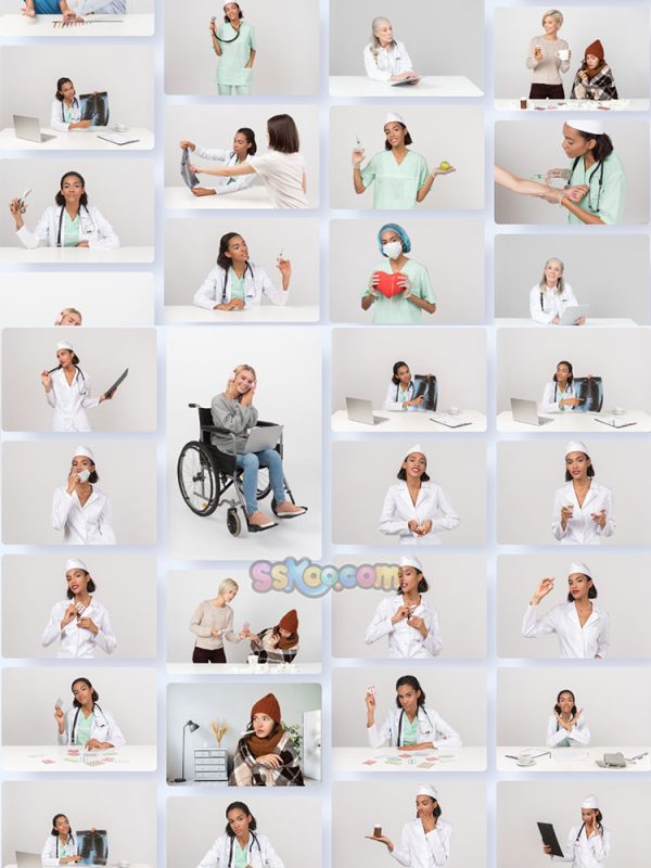 医疗保健医护人员人物特写JPG摄影壁纸背景图片插图设计素材插图12