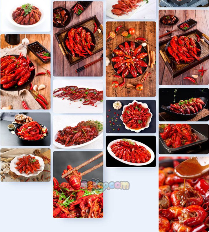红色油焖爆炒小龙虾大虾宵夜美食大餐高清照片大图插图12