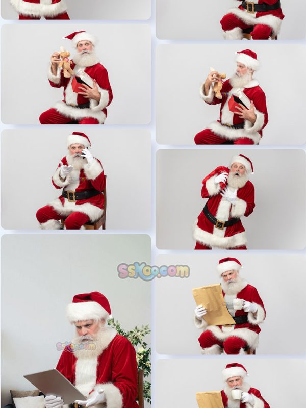 可爱圣诞老人圣诞节场景组图JPG摄影照片壁纸背景插图设计素材插图12