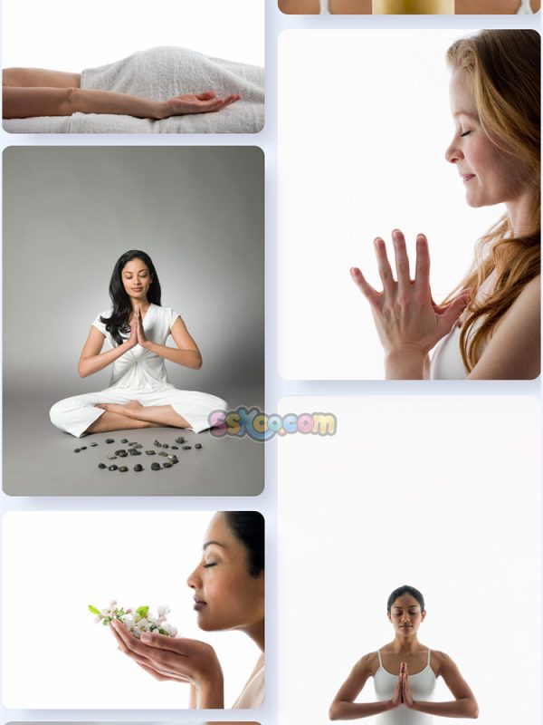 养生理疗瑜伽人物照片特写高清JPG摄影4K壁纸背景图片插图设计素材插图13
