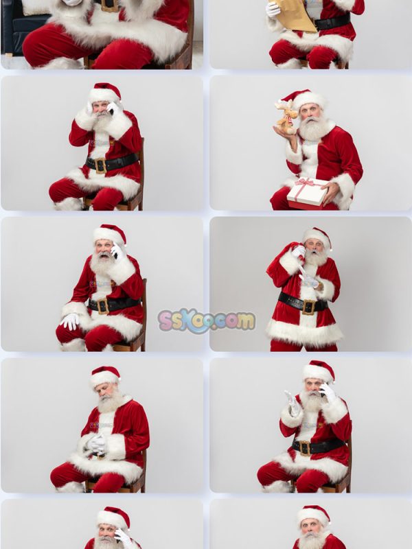 可爱圣诞老人圣诞节场景组图JPG摄影照片壁纸背景插图设计素材插图13
