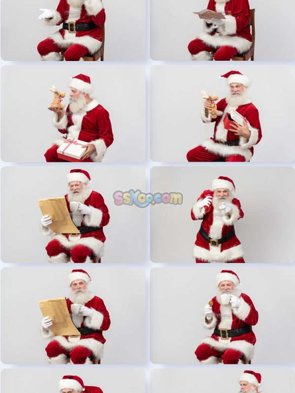 可爱圣诞老人圣诞节场景组图JPG摄影照片壁纸背景插图设计素材插图14