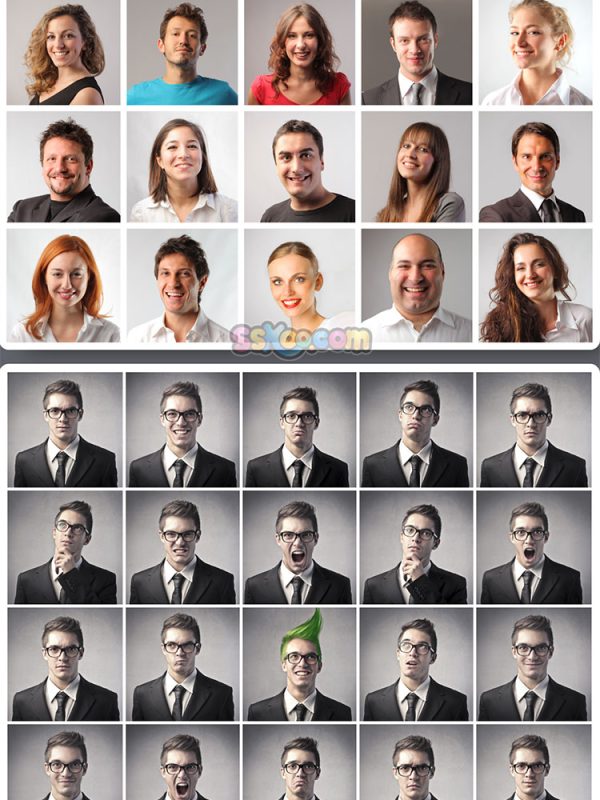 高清人像照片人脸特写大头照表情图片拼图JPG摄影壁纸背景插图设计素材插图15