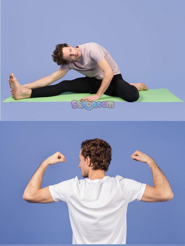 男士瑜伽健身运动男人人物组图JPG摄影照片壁纸背景插图设计素材插图15