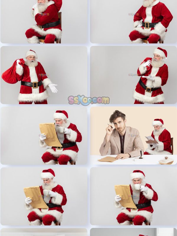 可爱圣诞老人圣诞节场景组图JPG摄影照片壁纸背景插图设计素材插图15