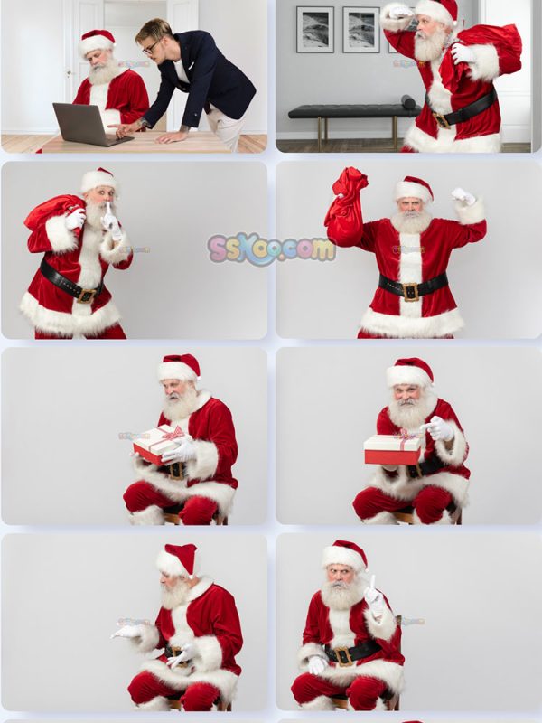 可爱圣诞老人圣诞节场景组图JPG摄影照片壁纸背景插图设计素材插图16