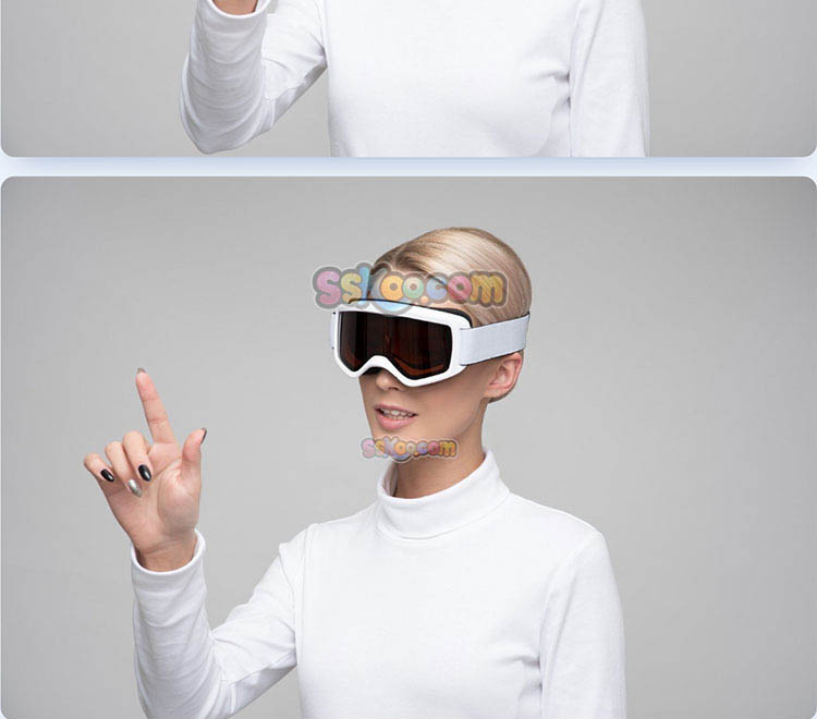 酷炫墨镜眼镜太空镜女模特JPG摄影照片壁纸背景图片插图设计素材插图17