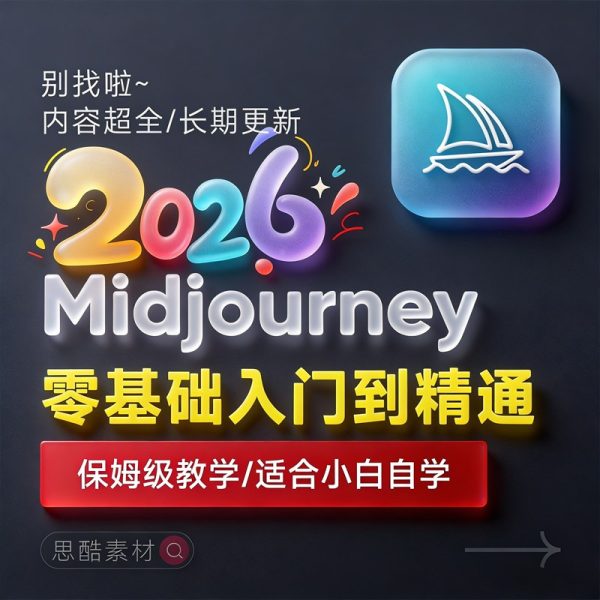 2026 Midjourney从入门保姆级教程，零基础变大神！AI绘画神器学习！