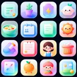 3D幼儿园学校APP金刚区教育ICON图标-PNG免抠图片素材【AIGC作品】