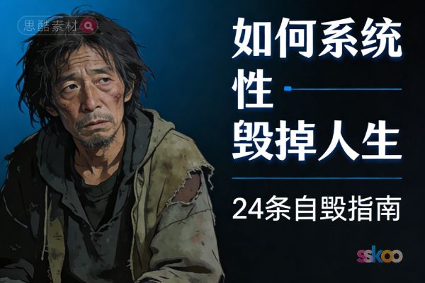 一个人如何系统性毁掉自己的人生：24条自毁指南【ChatGPT总结】
