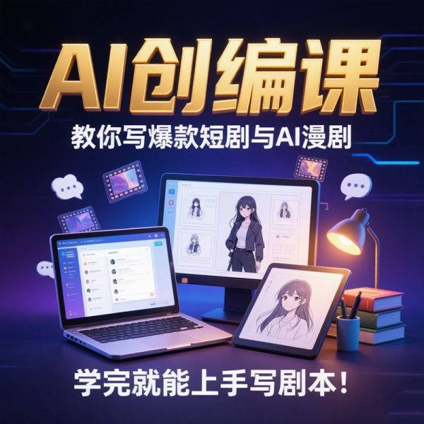 AI创编视频教程：从零到爆款，手把手教你写爆款短剧与AI漫剧
