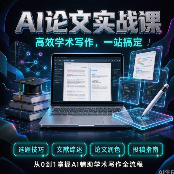AI论文实战课｜高效学术写作，一站搞定