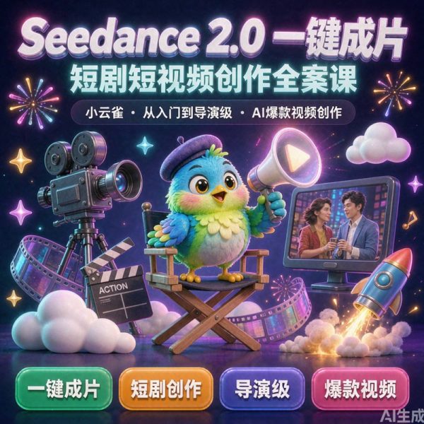 013-Seedance 2.0 一键成片｜短剧短视频创作教程｜小云雀从入门到精通｜AI 爆款视频创作