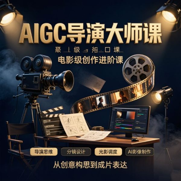 AIGC导演大师课31集 + 电影级创作进阶课｜零基础直达AI影视创作高手