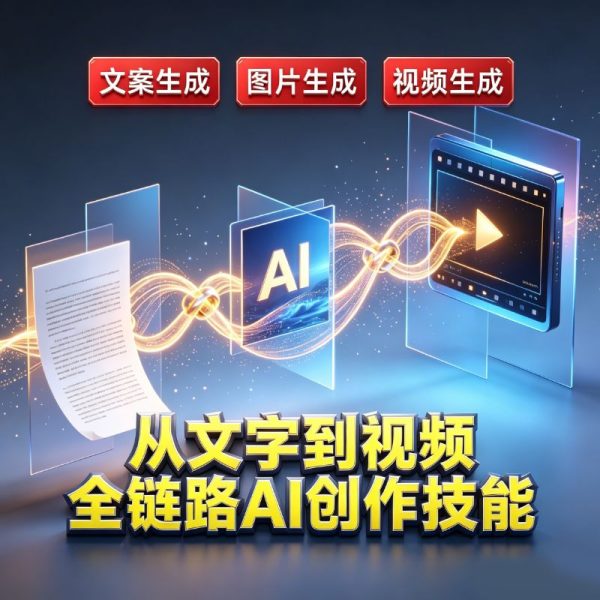 AI全链路创作大师课：从文字到视频，一键解锁60+工具玩法！