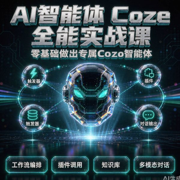 AI智能体【Coze】全能实战课｜零基础→专属智能体搭建高手