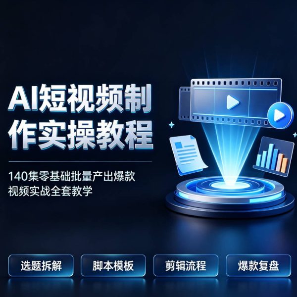 031-AI短视频实操课2026：140+AI爆款视频制作全覆盖，零基础批量产出爆款！