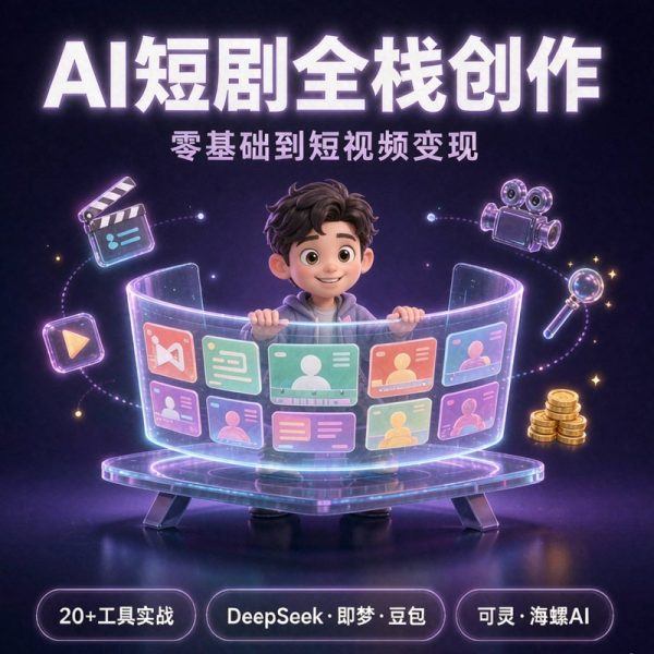 033-🤖 AI全栈创作+短视频实战课 | 20+工具全覆盖·零基础到变现·293节系统大课