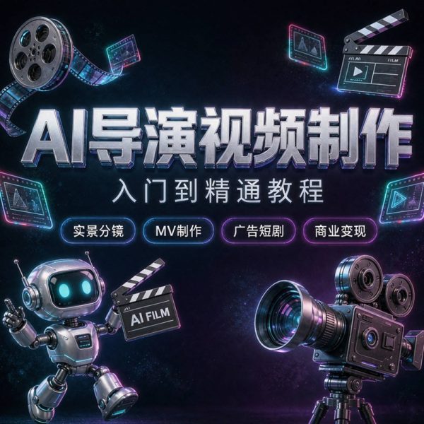 017-AI导演视频制作入门到精通教程，实景分镜｜MV制作｜广告短剧｜商业变现