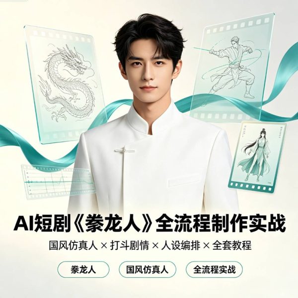028-AI短剧(豢龙人)全流程制作实战：国风仿真人 打斗剧情 人设编排全套教程