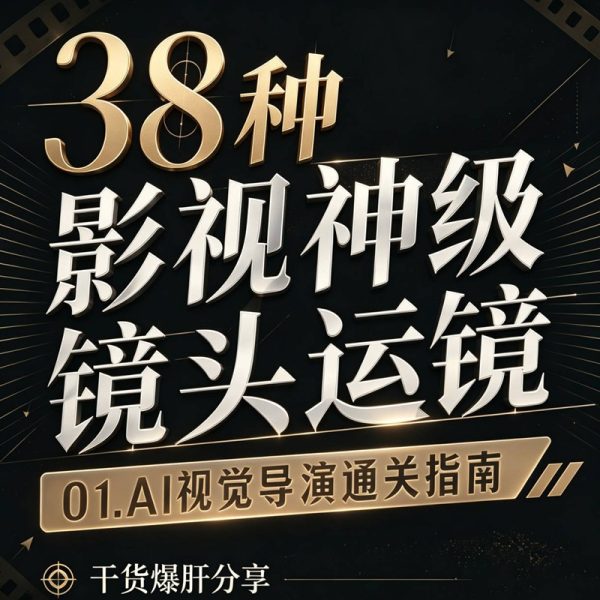 034-AI短剧电影导演课程 | 运镜·光影·构图·提示词·影视画面生成全攻略