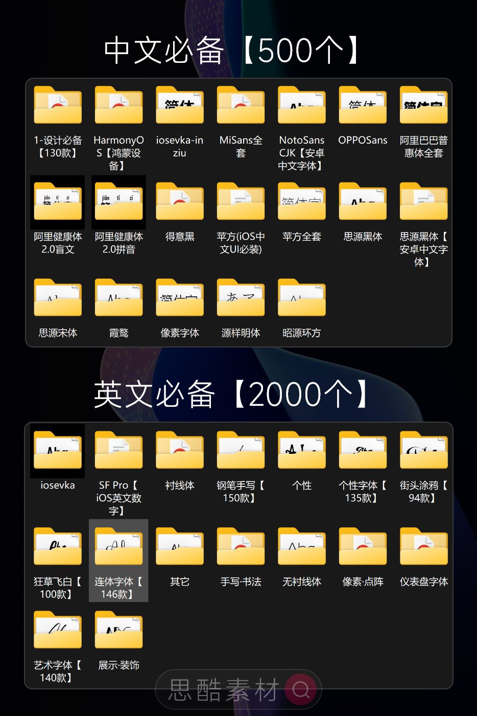 2026【1000款最常用字库】资深设计必备中文/英文字体库下载+完整使用指南插图 sskoo.com思酷素材