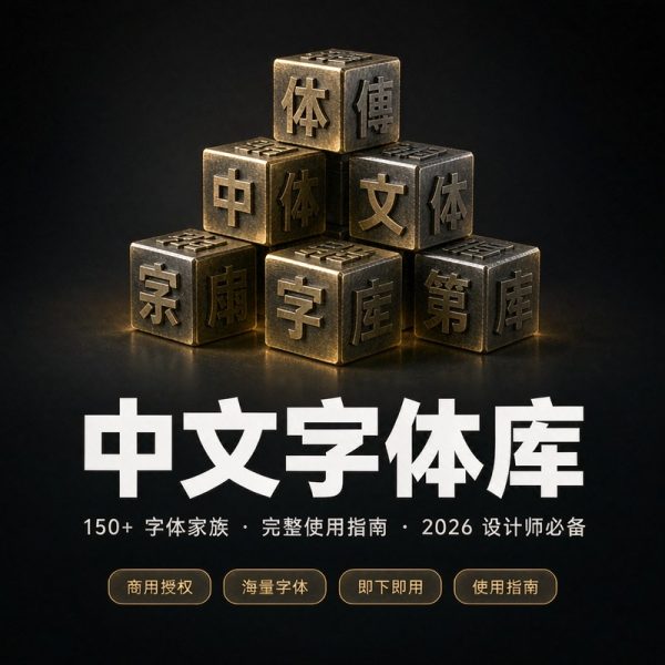 2026【1000款最常用字库】资深设计必备中文/英文字体库下载+完整使用指南
