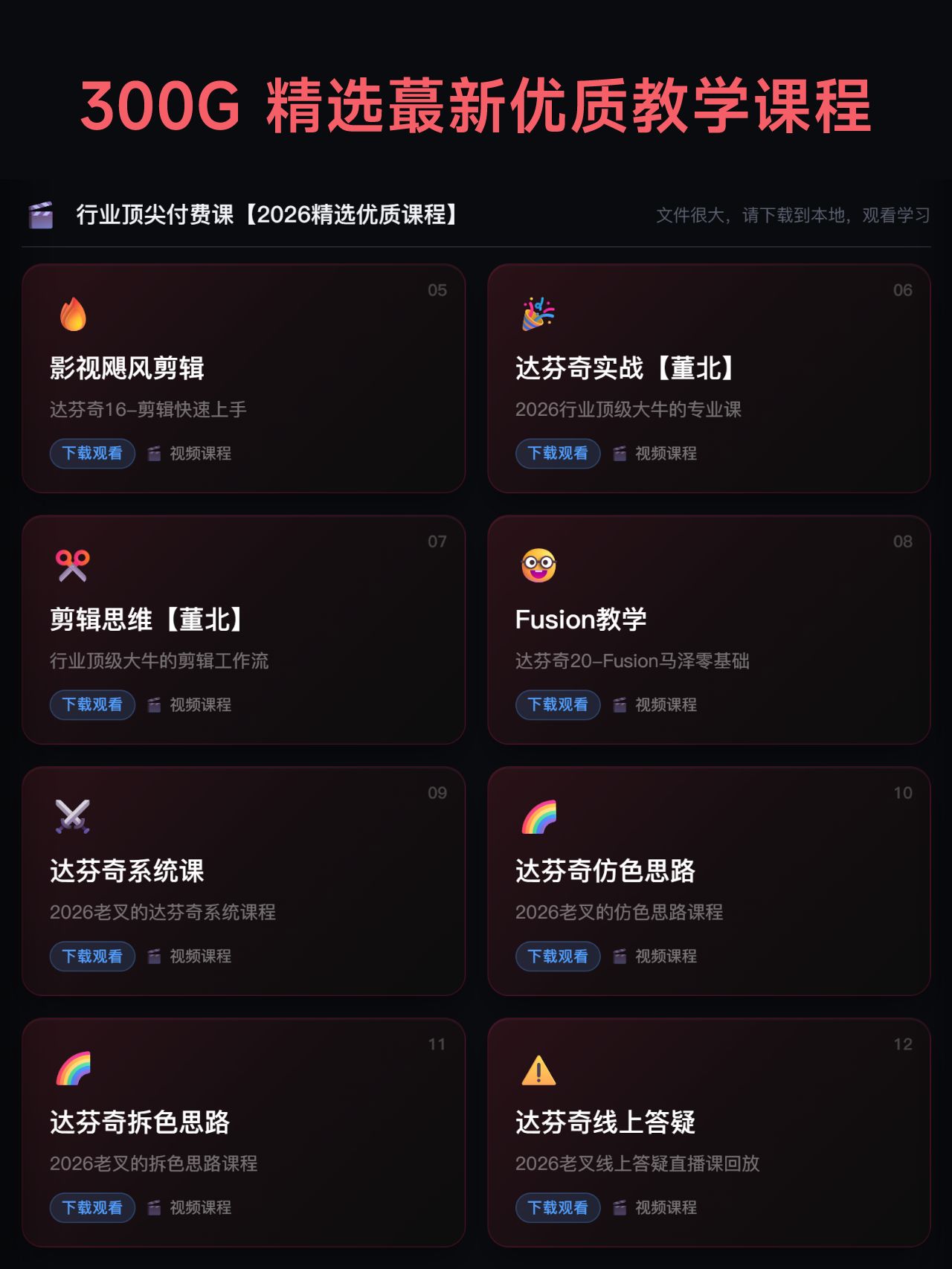 达芬奇 DaVinci Resolve 2026全能学习系统|全套自学SOP插图4 sskoo.com思酷素材