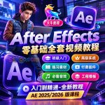After Effects 2026 下载+入门到精通全套课程+随课素材+学习笔记缩略图 After Effects 2026 下载+入门到精通全套课程+随课素材+学习笔记